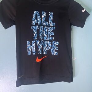 Nike Black and Blue Graphic Tee